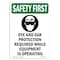 Signmission OSHA Sign, Eye And Ear Protection W/ Symbol, 24in X 18in Rigid Plastic, 18" W, 24" H, Portrait OS-SF-P-1824-V-11084 - alternate 1